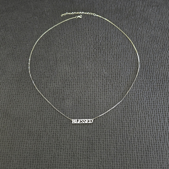 Mia Sarine Gold💛 Stationary "BLESSED"😇 Necklace - NIB - Picture 9 of 11